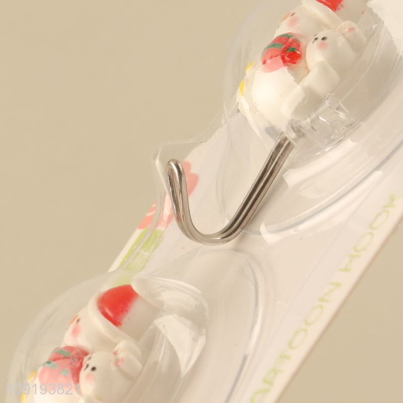 Low Price 2PCS Cute Christmas Hooks Strong Adhesive Towel Coat Hooks