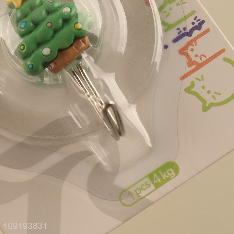 Hot Selling 2PCS Cute Christmas Hooks Adhesive Hooks Towel Coat Hooks