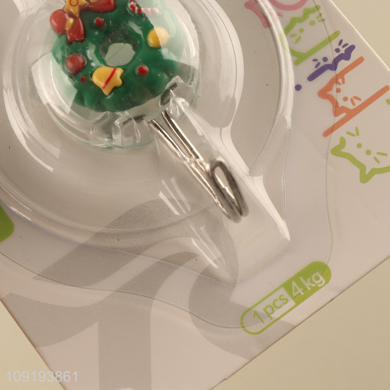 Hot Selling 2PCS Cute Christmas Hooks Adhesive Wall Hooks Towel Hooks