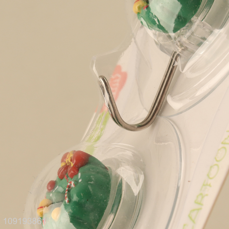 Hot Selling 2PCS Cute Christmas Hooks Adhesive Wall Hooks Towel Hooks