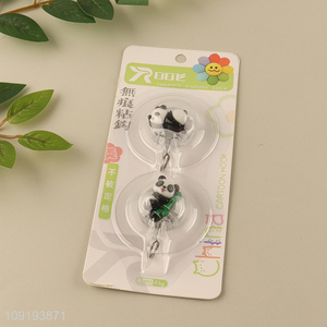 New Product 2PCS Cute Panda Hooks Strong Adhesive Hooks for Hanging
