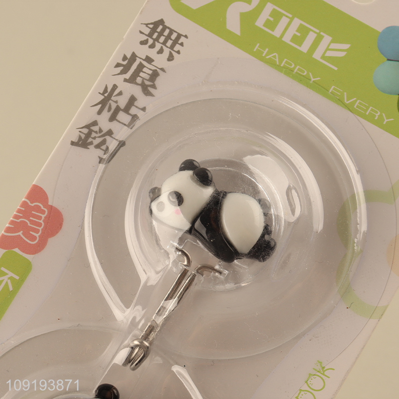New Product 2PCS Cute Panda Hooks Strong Adhesive Hooks for Hanging