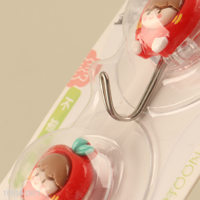 China Imports 2PCS Cute Wall Hooks Adhesive Hooks Sticky Wall Hooks