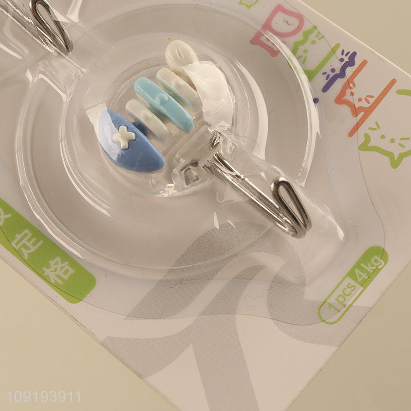 Factory Supply 2PCS Cute Hooks Adhesive Hooks Waterproof Coat Key Hooks