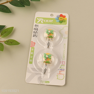 Popular Product 2PCS Cute Utility Hooks Adhesive Towel Hooks for Hanging