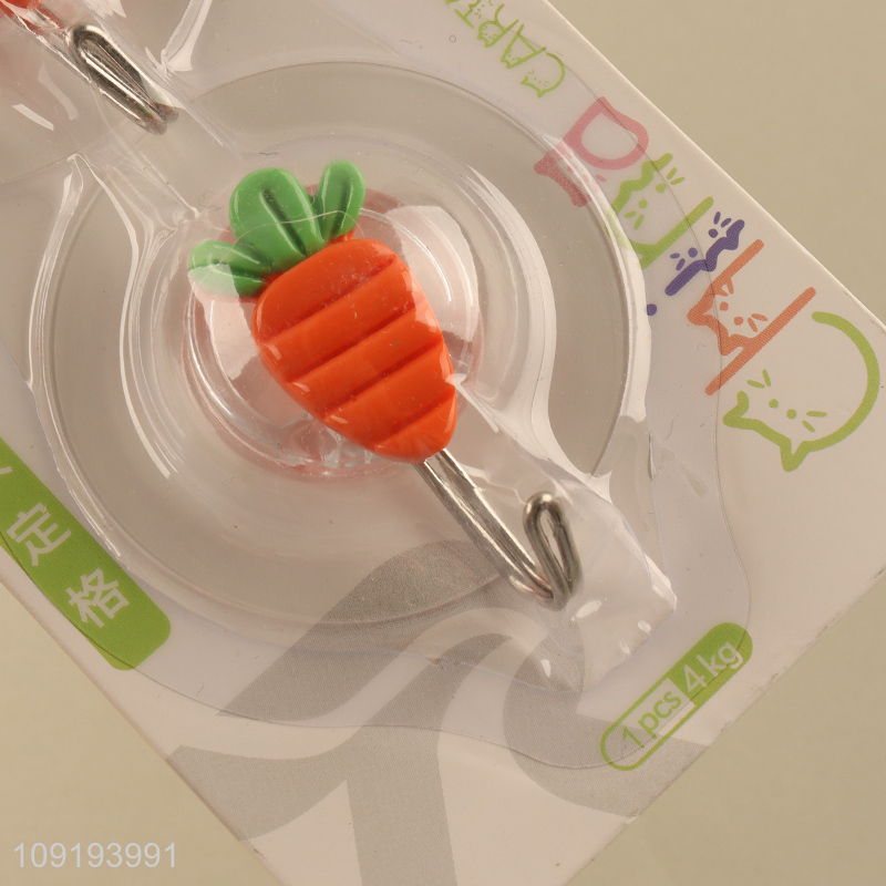 Factory Price 2PCS Carrot Wall Hooks Adhesive Hooks Towel Coat Hooks