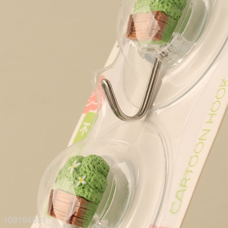 Online Wholesale 2PCS Cute Wall Hooks Adhesive Hooks Sticky Wall Hooks