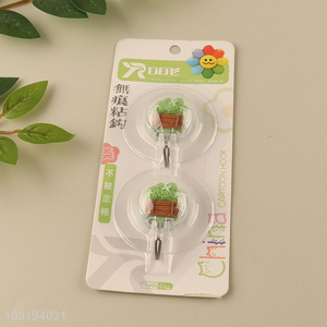 Online Wholesale 2PCS Cute Wall Hooks Adhesive Hooks Sticky Wall Hooks