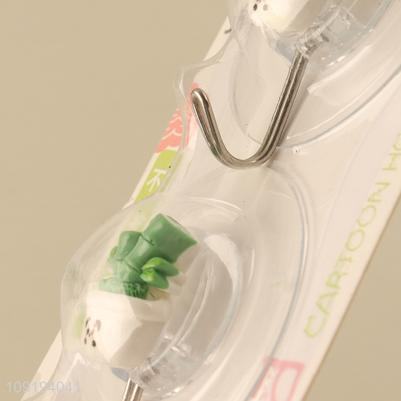 Good Quality 2PCS Cute Hooks Adhesive Hooks Waterproof Coat Key Hooks