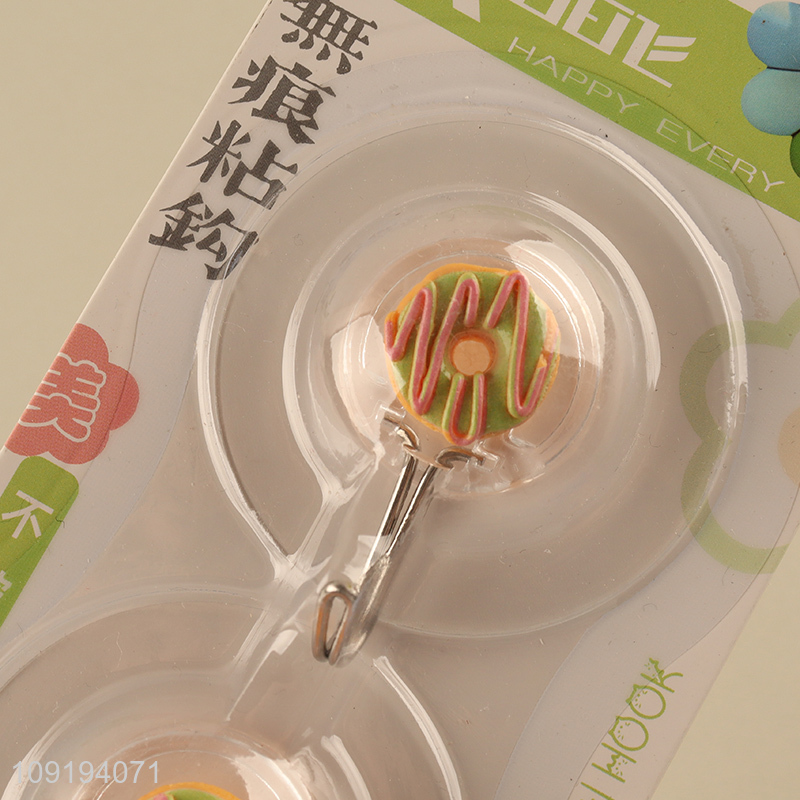 New Product 2PCS Cute Adhesive Hooks Heavy Duty Wall Adhesive Hooks
