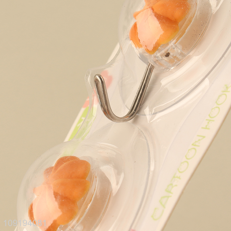 High Quality 2PCS Cute Wall Hooks Strong Adhesive Towel Coat Hooks