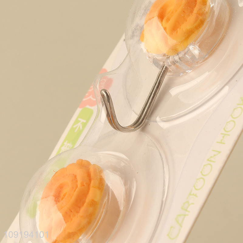 China Imports 2PCS Cute Adhesive Wall Hooks Heavy Duty Utility Hooks