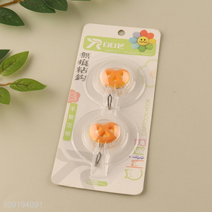 Factory Price 2PCS Cute Adhesive Hooks Decorative Towel Coat Key Hooks