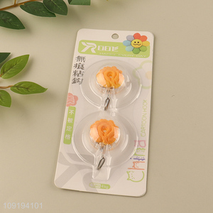 China Imports 2PCS Cute Adhesive Wall Hooks Heavy Duty Utility Hooks