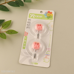 Good Quality 2PCS Cute Hooks Heavy Duty Adhseive Hooks for Kitchen
