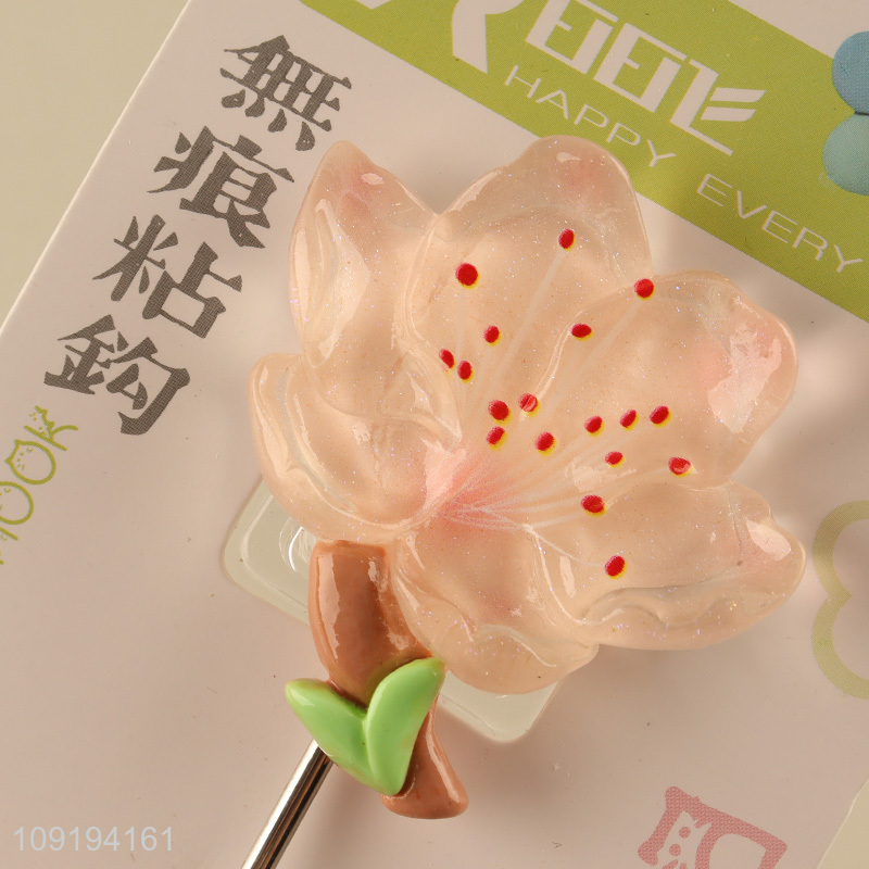 Hot Selling 1PC Flower Wall Hooks Adhesive Hooks Sticky Wall Hooks