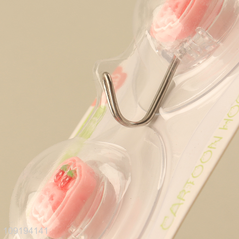 Good Quality 2PCS Cute Hooks Heavy Duty Adhseive Hooks for Kitchen