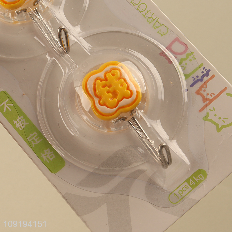 New Arrival 2PCS Cute Hooks Self Adhesive Hooks Stick On Wall Hooks