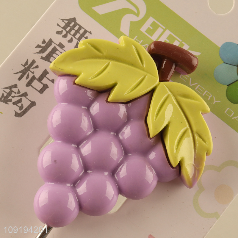 China Imports 1PC Grape Adhesive Hooks Heavy Duty Wall Adhesive Hooks