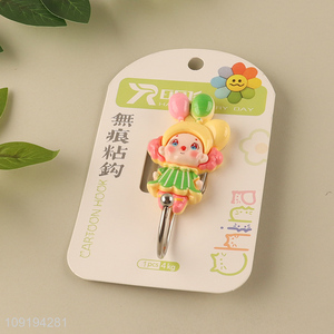High Quality 1PC Cute Hooks Self Adhesive Hooks Stick On Wall Hooks