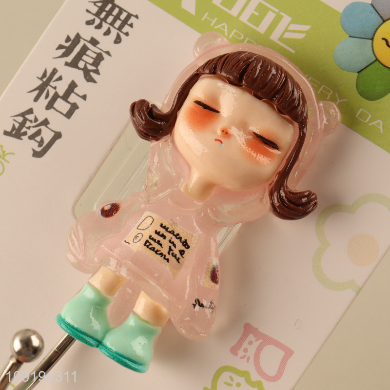 Factory Supply 1PC Cute Utility Hooks Adhesive Towel Hooks for Hanging