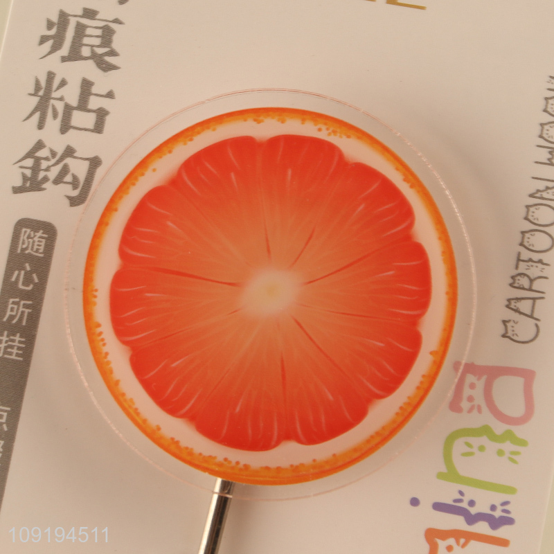 Factory Supply 1PC Orange Slice Adhesive Hooks Towel Hooks Coat Hooks