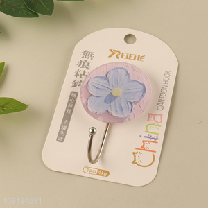 Online Wholesale 1PC Flower Hooks Heavy Duty Adhseive Hooks for Kitchen