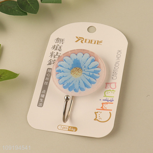 Good Quality 1PC Flower Hooks Self Adhesive Hooks Stick On Wall Hooks
