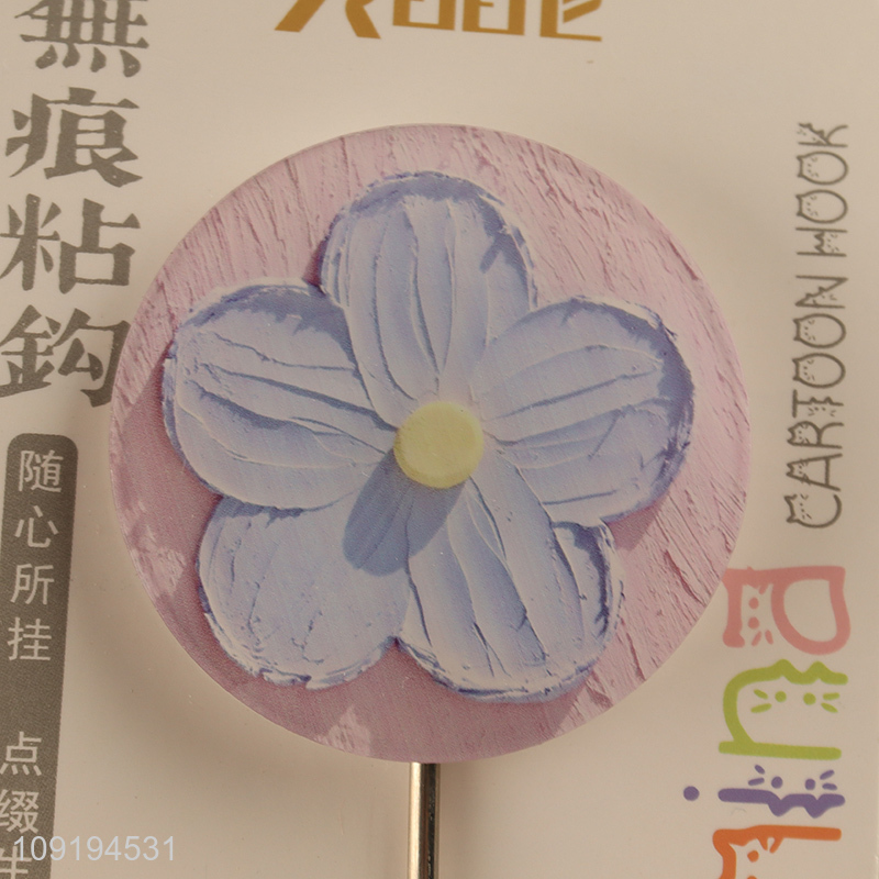 Online Wholesale 1PC Flower Hooks Heavy Duty Adhseive Hooks for Kitchen