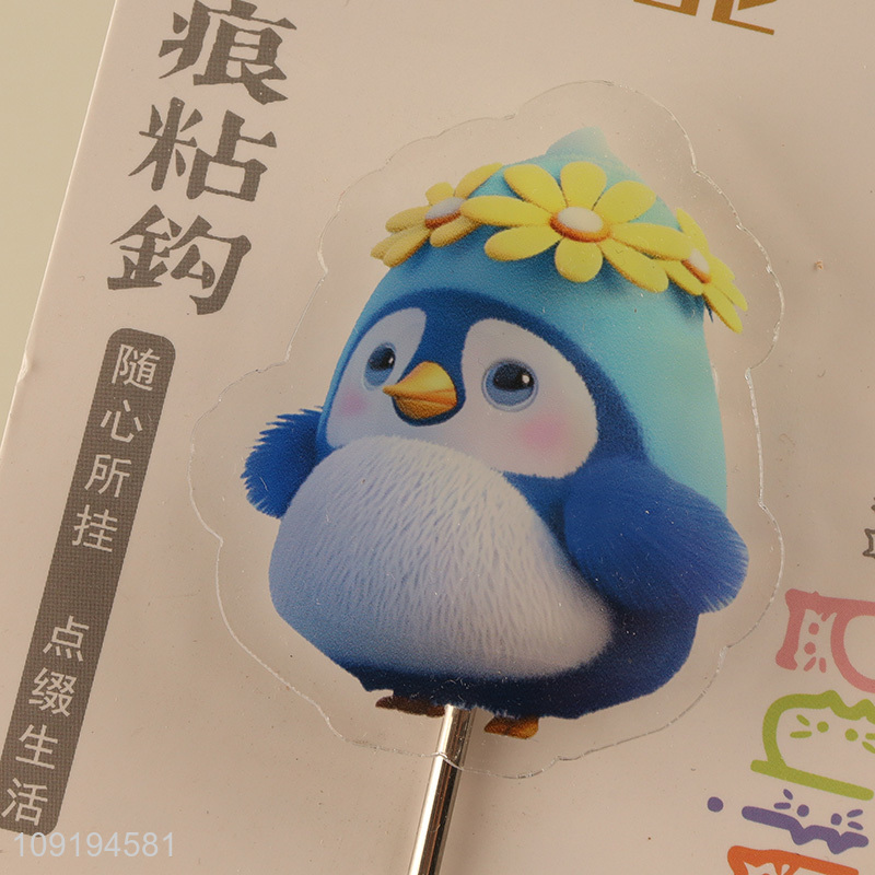 High Quality 1PC Cute Penguin Hooks Adhesive Hooks for Hanging Towel