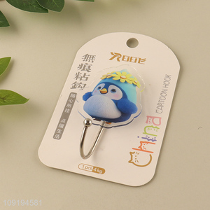 High Quality 1PC Cute Penguin Hooks Adhesive Hooks for Hanging Towel