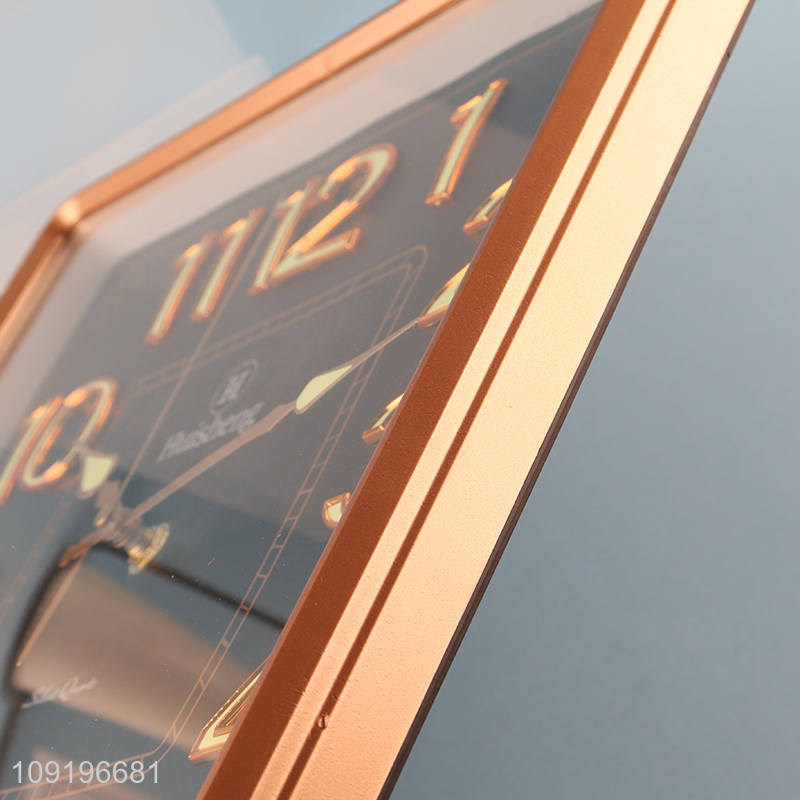 Factory Supply Square Battery Operated Wall Clock for Home Office