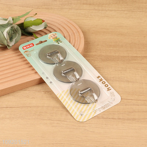 Top selling 3pcs round self-adhesive sticky hook wall hook set