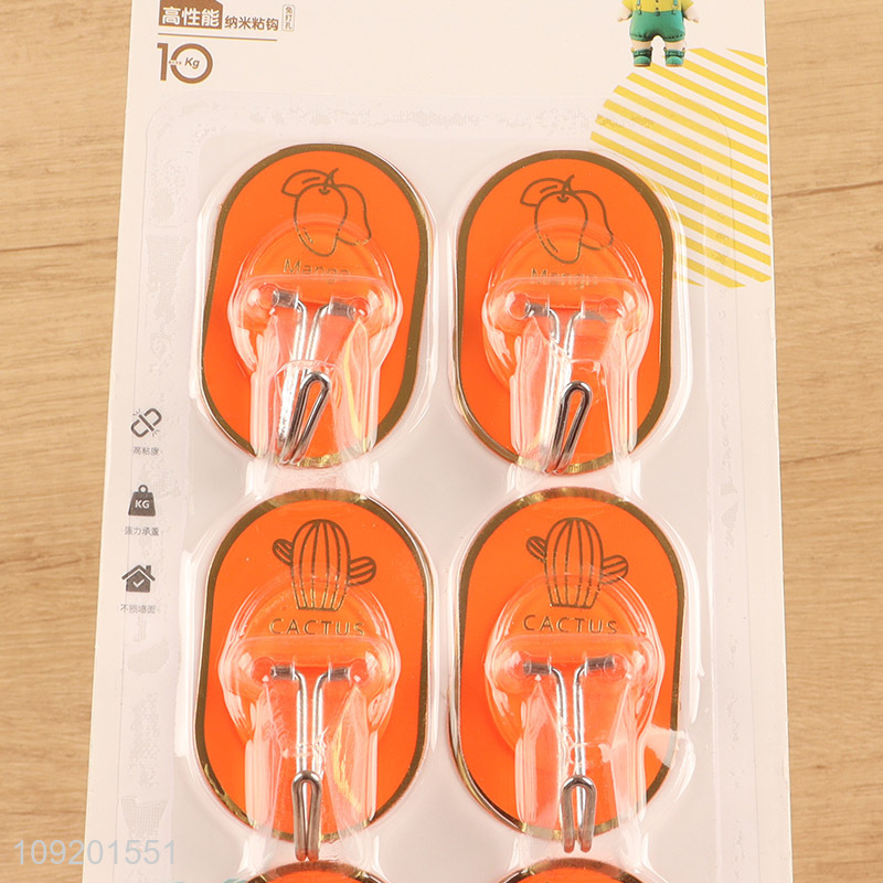 Most popular 6pcs household bathroom kitchen sticky hook wall hook