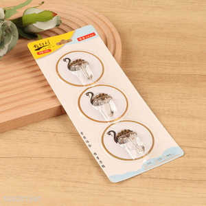 China supplier 3pcs round household sticky hook wall hook set