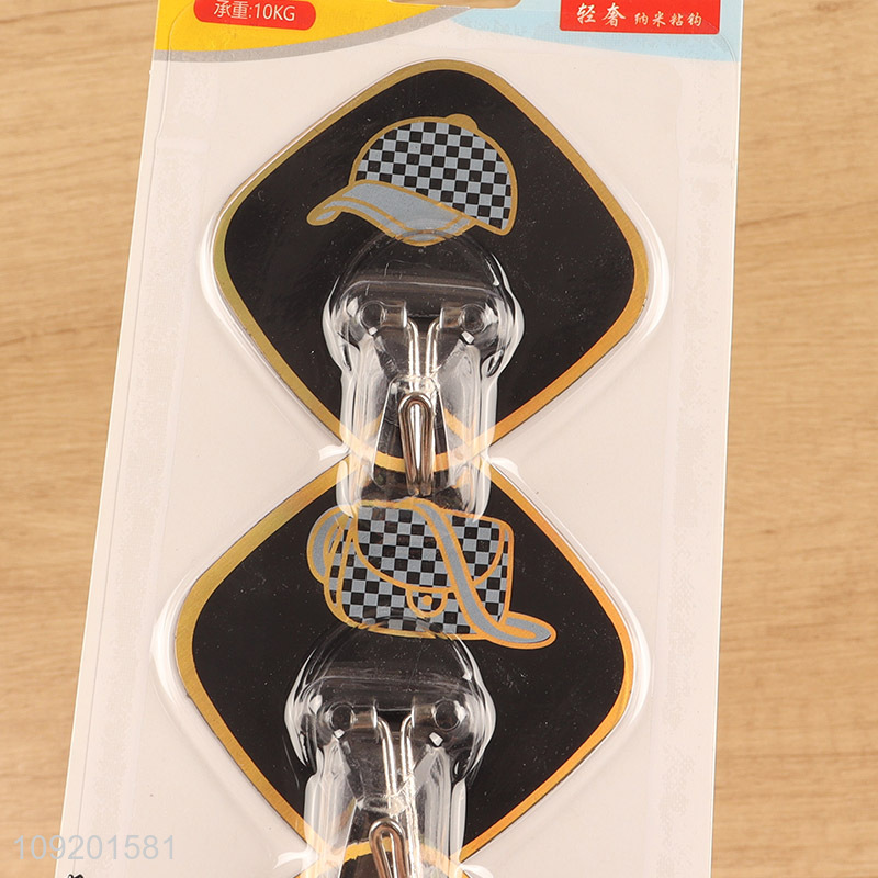 Yiwu market 3pcs self-adhesive household sticky hook wall hook