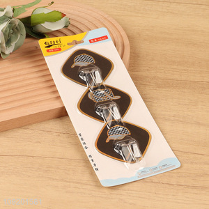 Yiwu market 3pcs self-adhesive household sticky hook wall hook