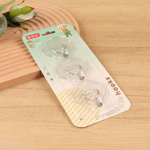 Yiwu market 3pcs heavy duty household sticky hook wall hook