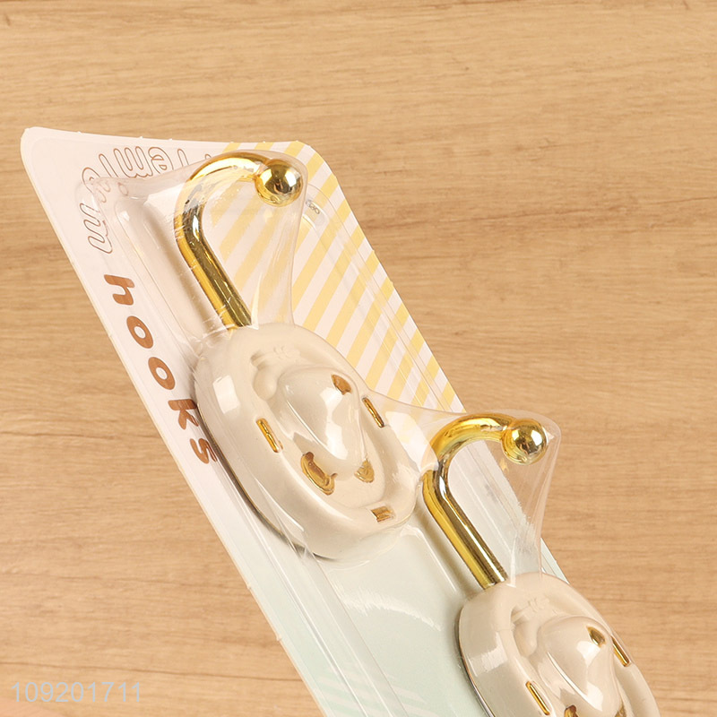 Top products 2pcs bear shape sticky hook wall hook for household