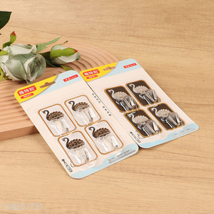 Most popular 4pcs bathroom sticky hook adhesive hook on wall