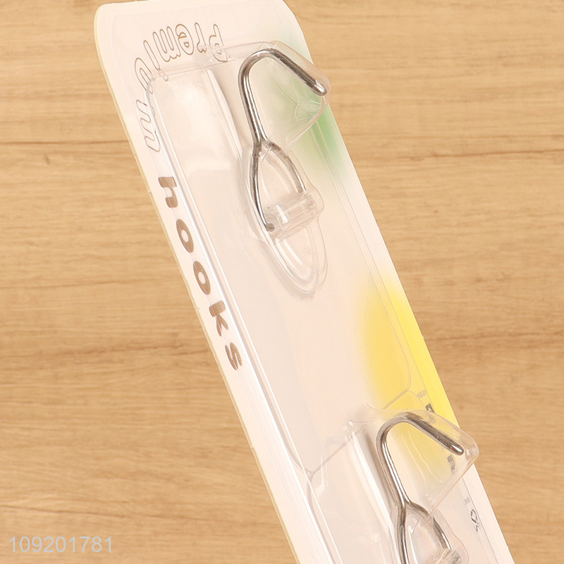 Hot sale 2pcs clear acrylic sticky hook adhesive hook for household