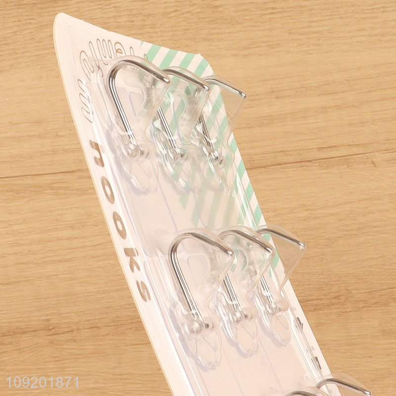 China products 0pcs clear rectangle sticky hook adhesive hook set