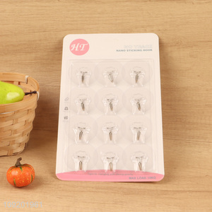 Most popular 12pcs round sticky hook adhesive hook for kitchen