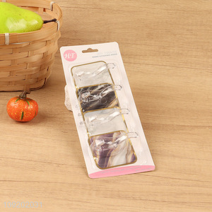 Top quality 4pcs marble pattern sticky hook adhesive hook for sale