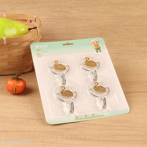 Top selling 4pcs round household sticky hook adhesive hook set