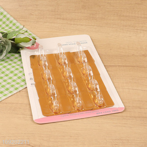 New style 12pcs golden bathroom sticky hook adhesive hook set