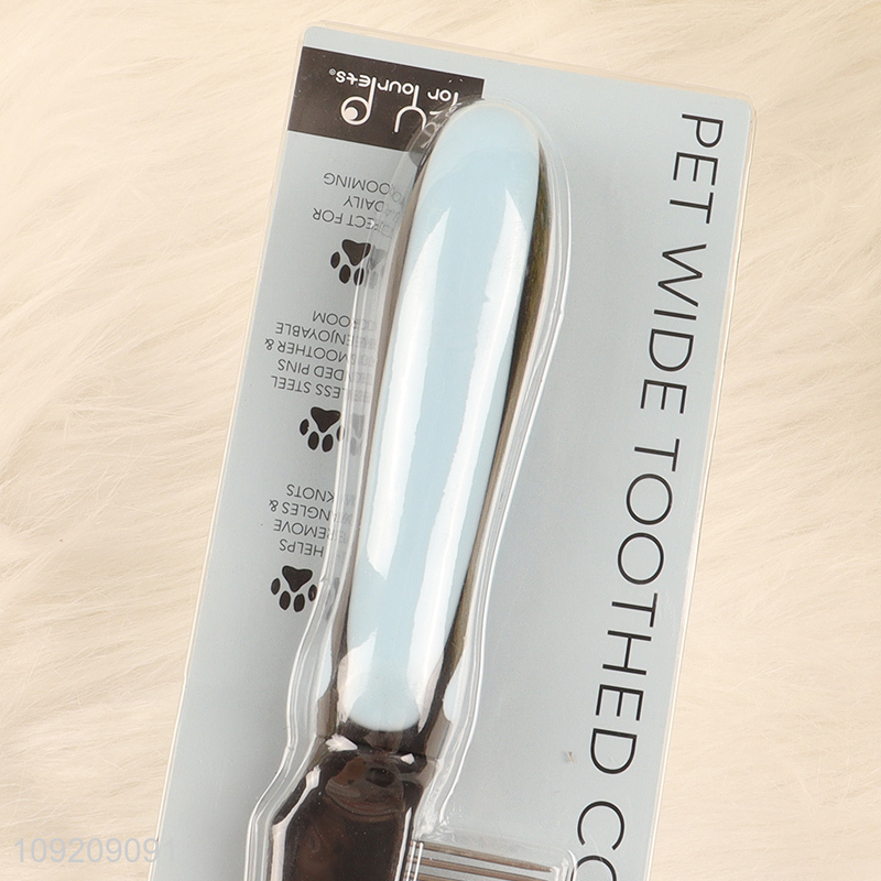 Top selling pet grooming tool pet wide teeth comb wholesale