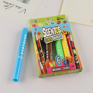 Good selling 6pcs washable school kids painting watercolor pen set