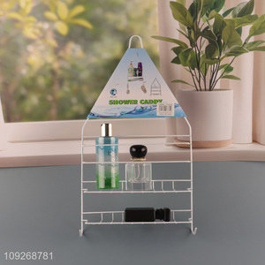 China wholesale household bathroom accessories iron shower shelves shower caddy
