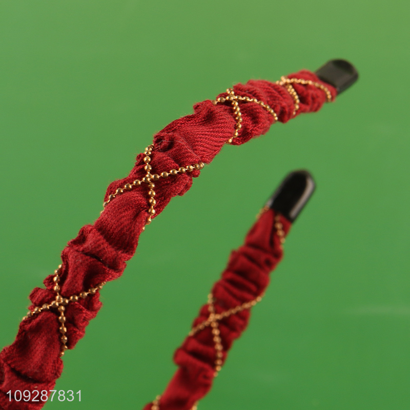 Yiwu market red fashion hair hoop hair accessories for girls